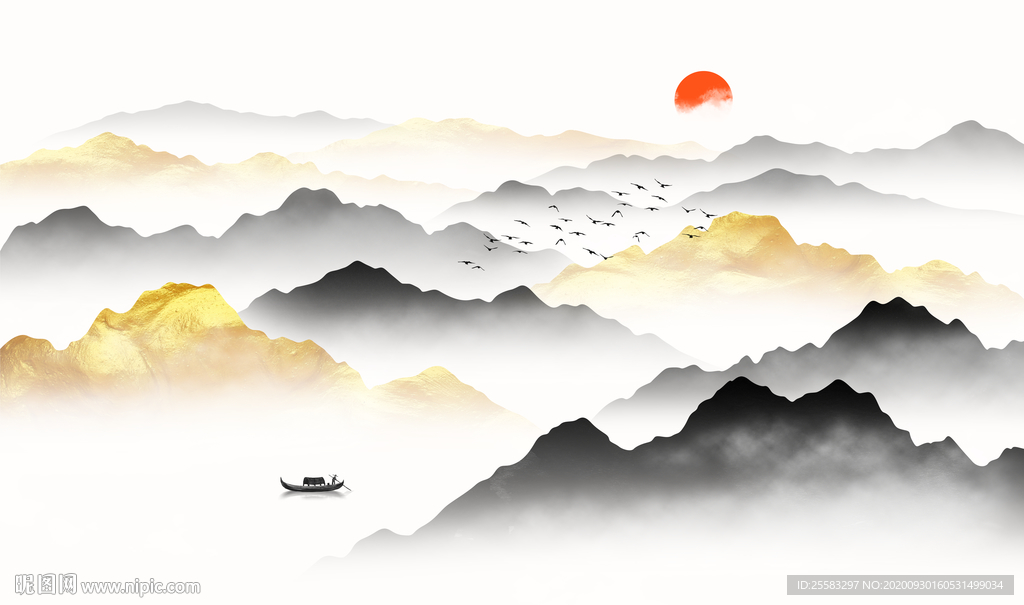 金色山水
