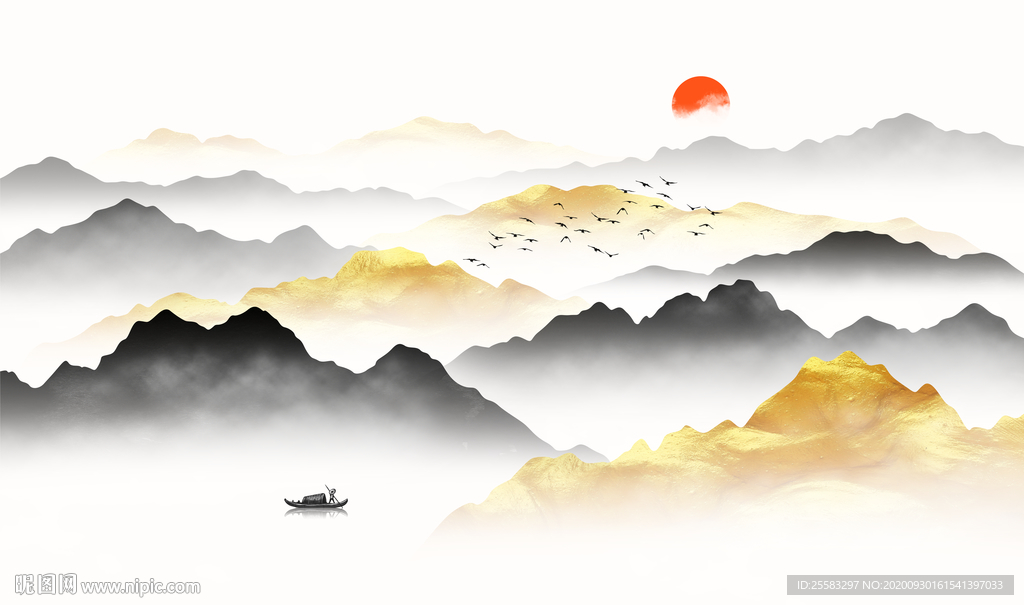 金色山水