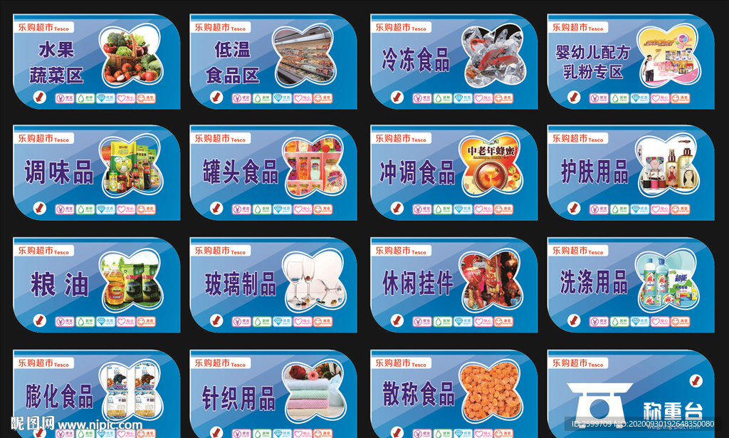 超市物品摆放分类