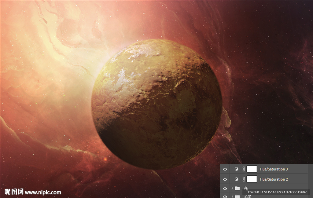 金星合成psd图层文件