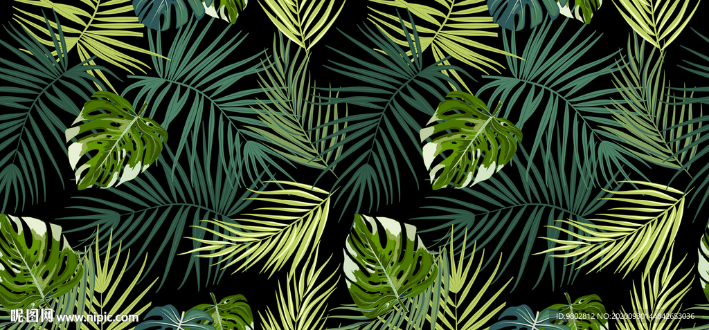 北欧室内植物背景墙