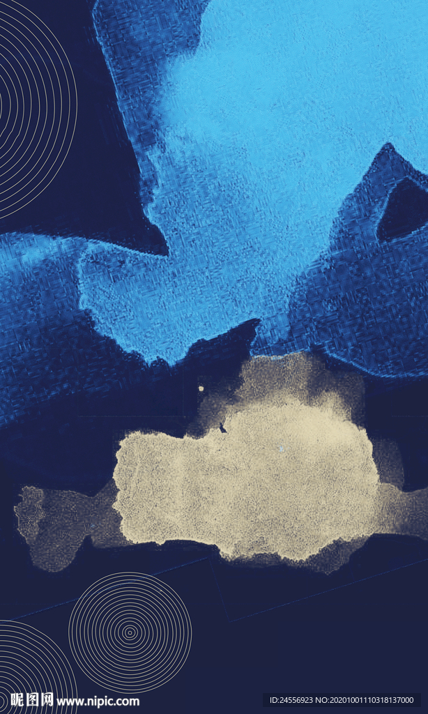 抽象画长方形色块现代轻奢北欧画