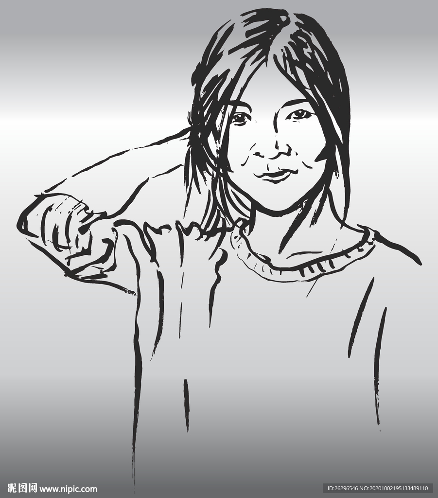 美女人物速写