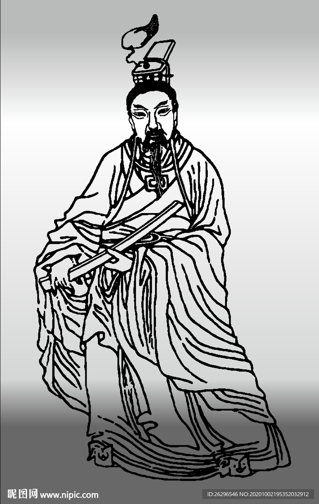 柏从桂线描