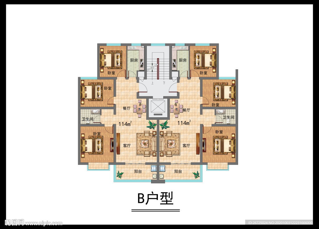 小区户型平面图设计案例