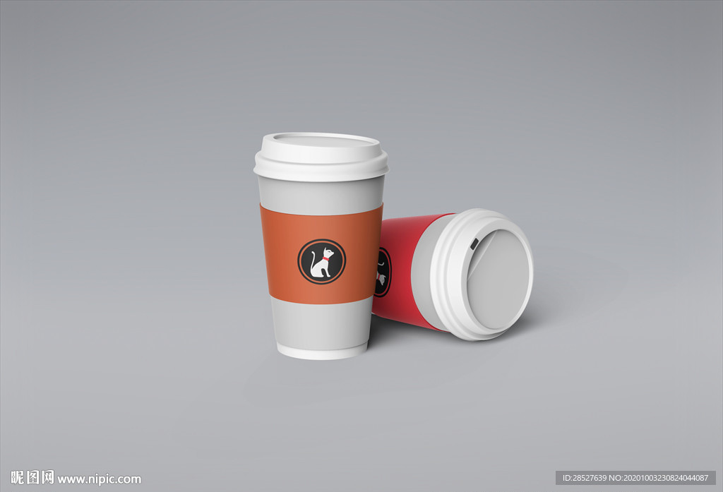 VI产品logo包装样机咖啡杯