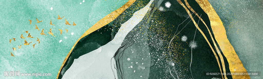 抽象卧室横幅装饰画