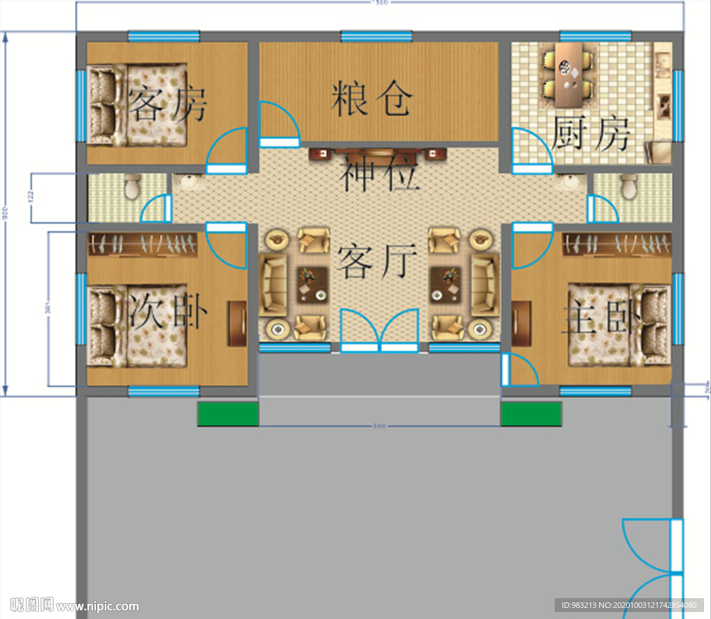 农村自建房彩图