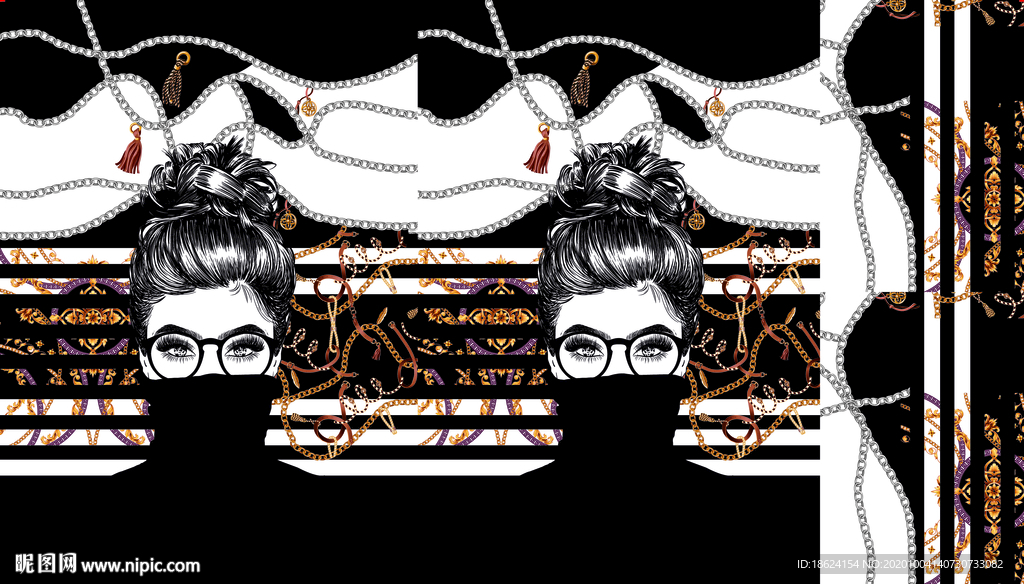 素描美女