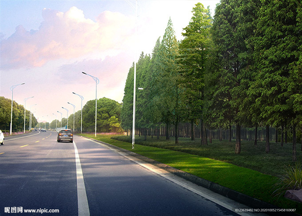 道路改造景观效果图