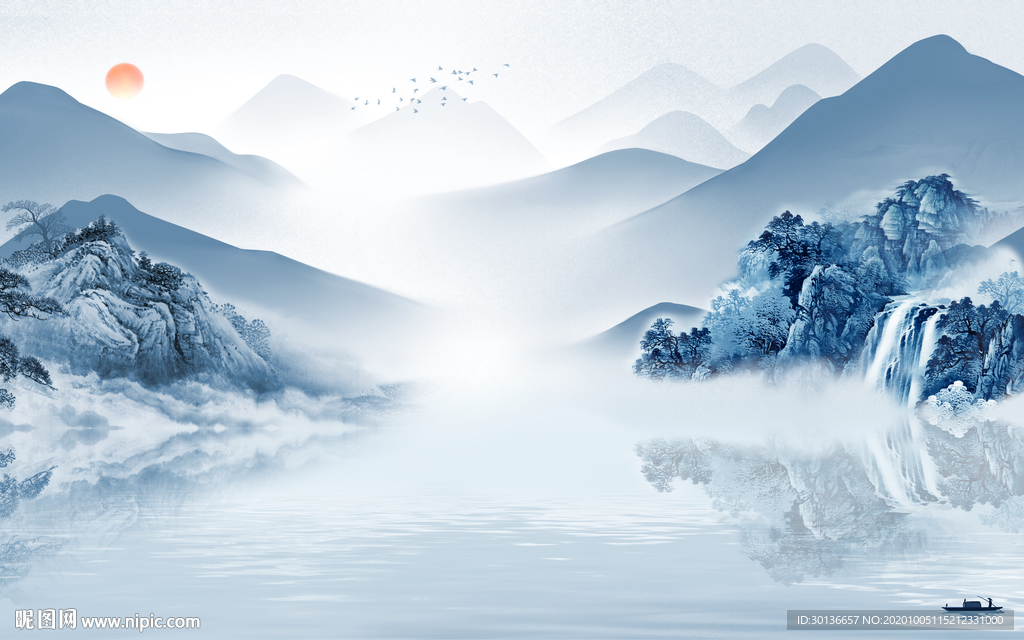 高清 意境唯美山水 TIF分层