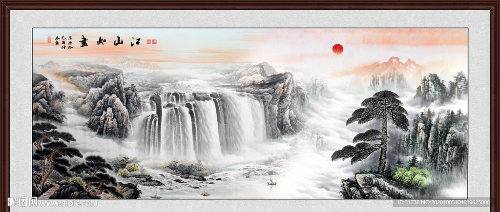 山水画 水墨山水画 意境山水画