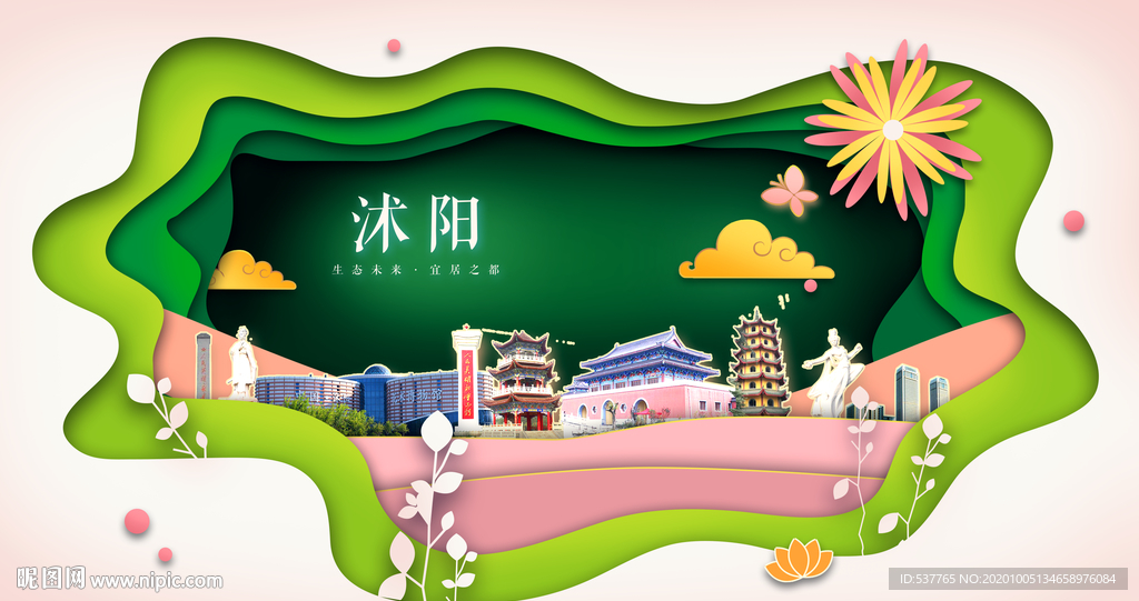 沭阳绿色生态宜居自然城市海报