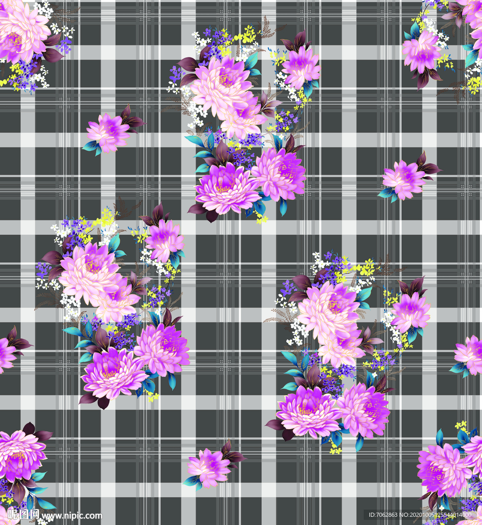格子花