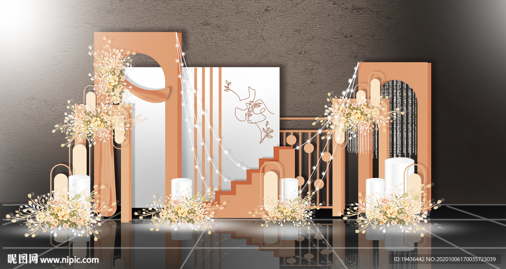 婚礼迎宾区效果图