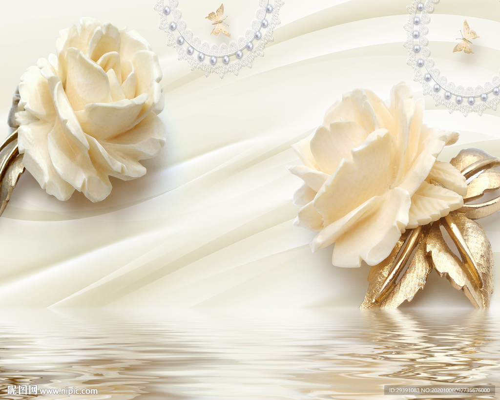 玫瑰鲜花立体背景墙