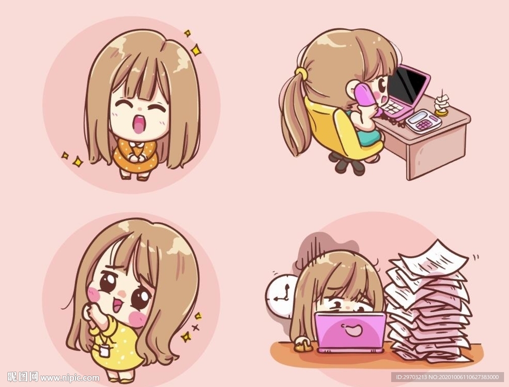 卡通美女
