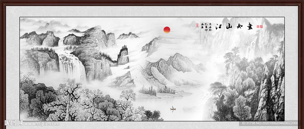 山水画 水墨山水画 意境山水画