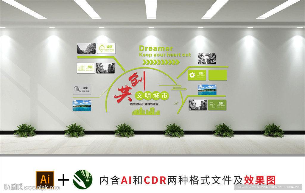 创建文明城市文化墙