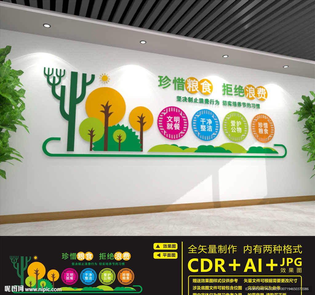 节约粮食文化墙