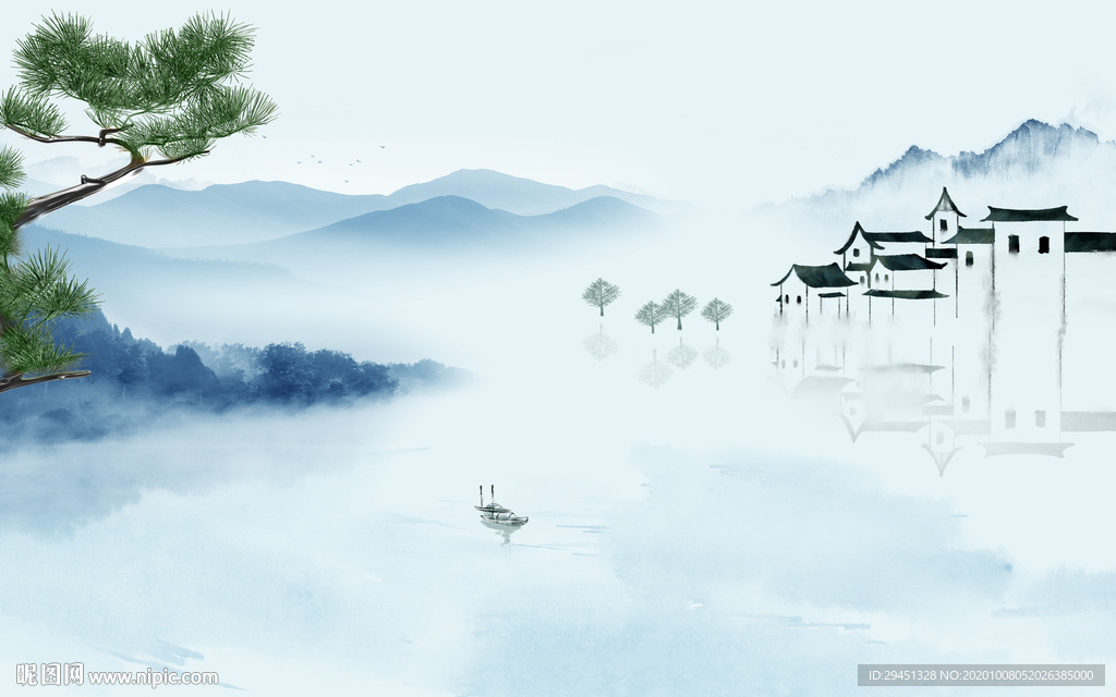 江南热款新山水画 tif分层