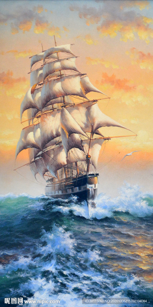 一帆风顺玄关画