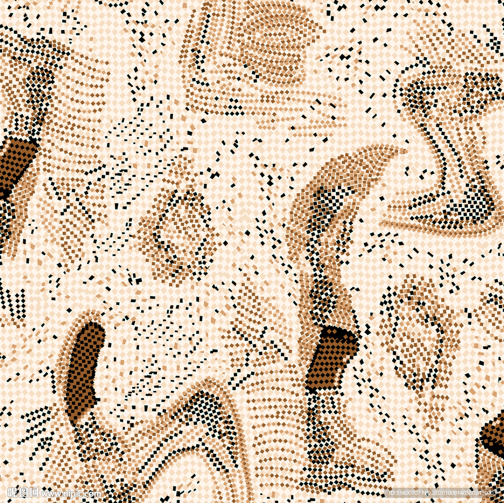 满底小方格印花图案