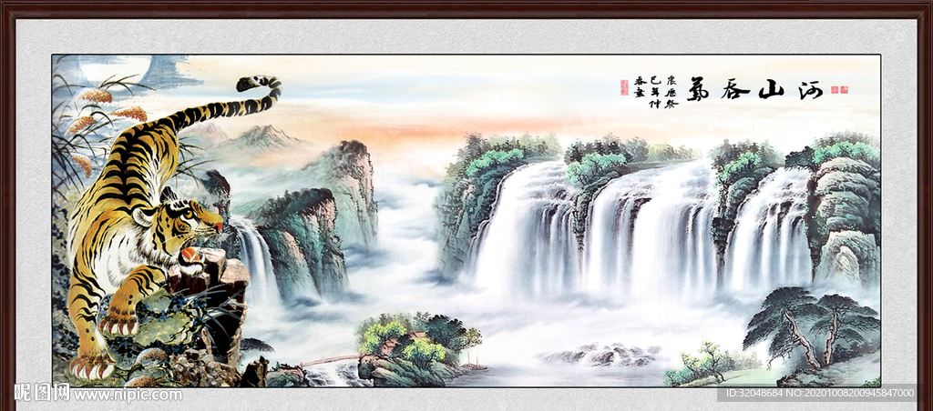 老虎国画老虎