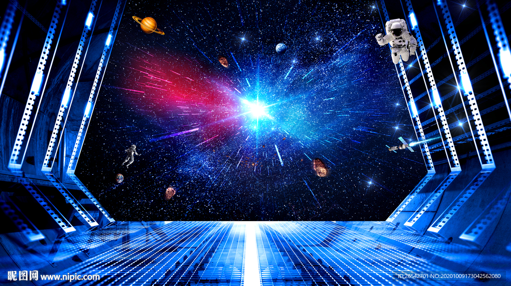 3D立体宇宙星空背景墙