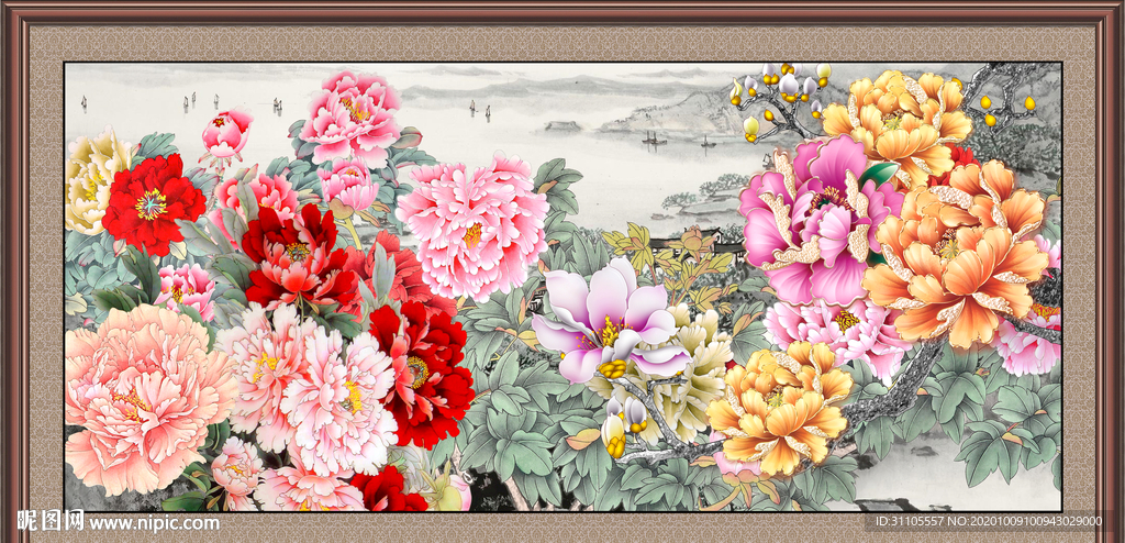 国画牡丹