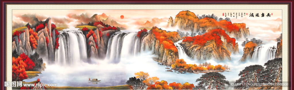 山水画水墨山水画 意境山水画