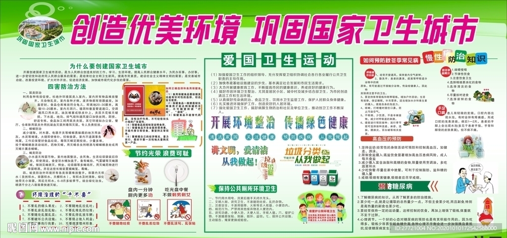 巩固国家卫生城市社区教育宣传栏