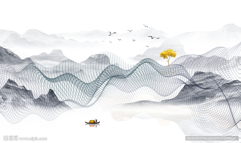 水墨山水画