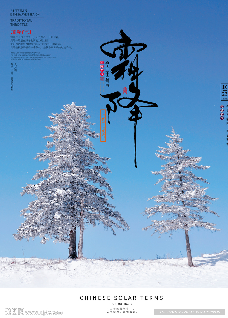 节气海报 霜降