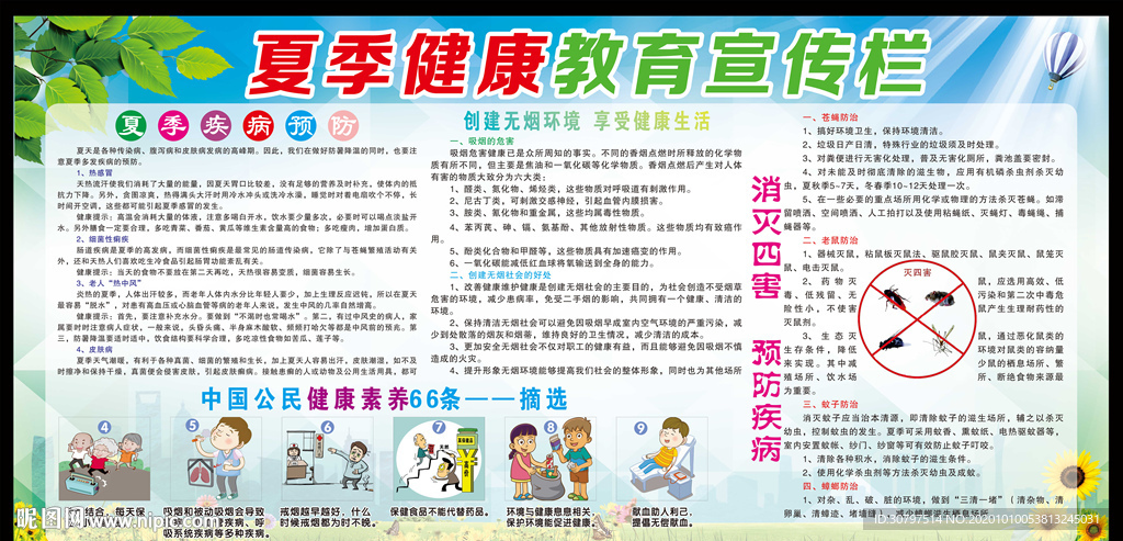 夏季健康教育宣传栏