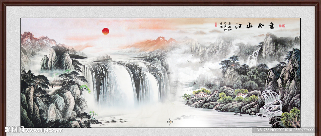 山水画 水墨山水画 意境山水画