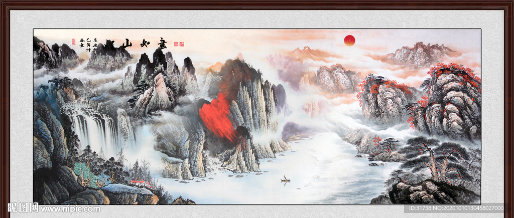 山水画 水墨山水画 意境山水画