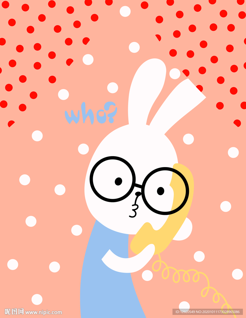 卡通兔子裁片定位