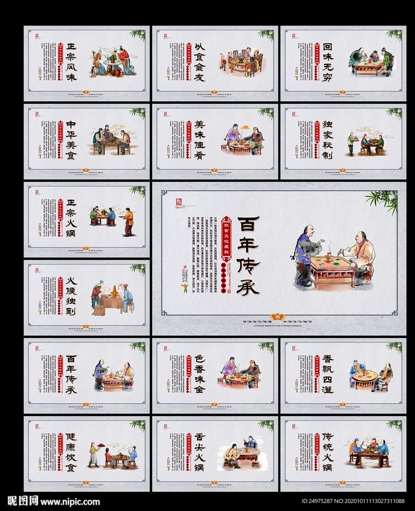 火锅文化背景墙