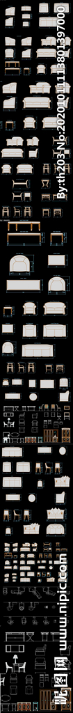 全套彩色家具CAD图纸