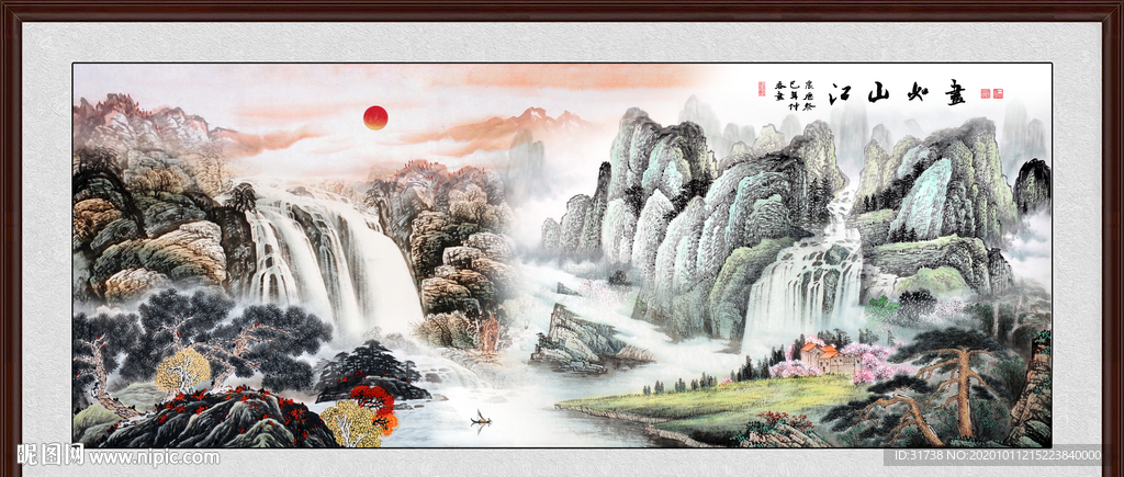 山水画 水墨山水画 意境山水画