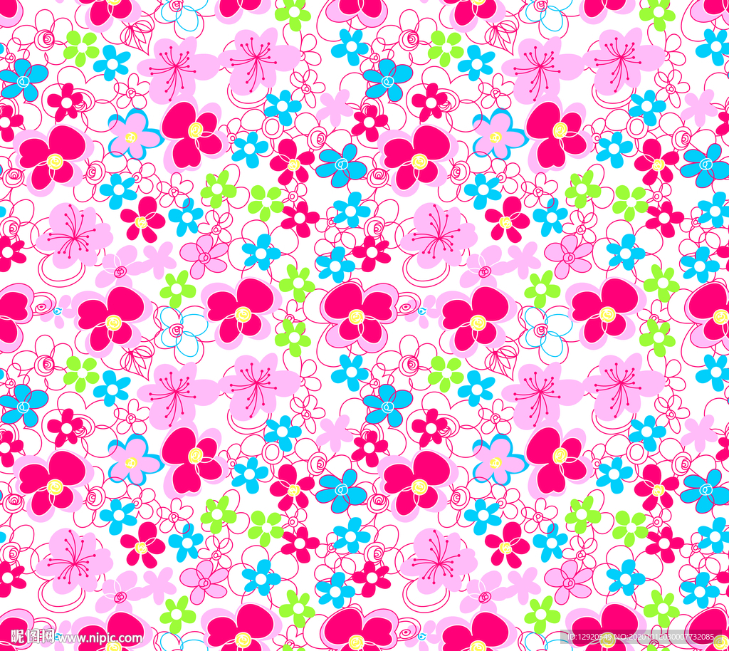 童装花朵花卉乱花