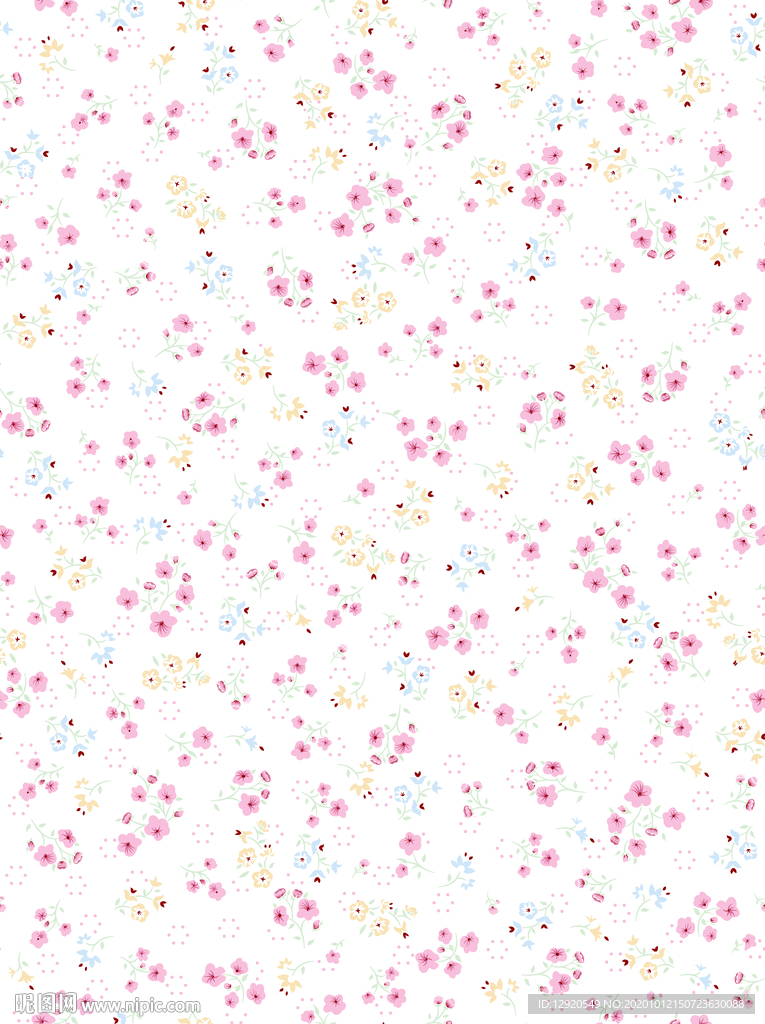 密集小碎花花朵乱花