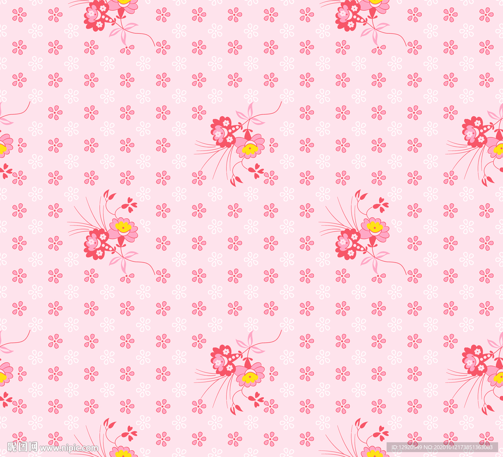 小碎花花朵组合乱花
