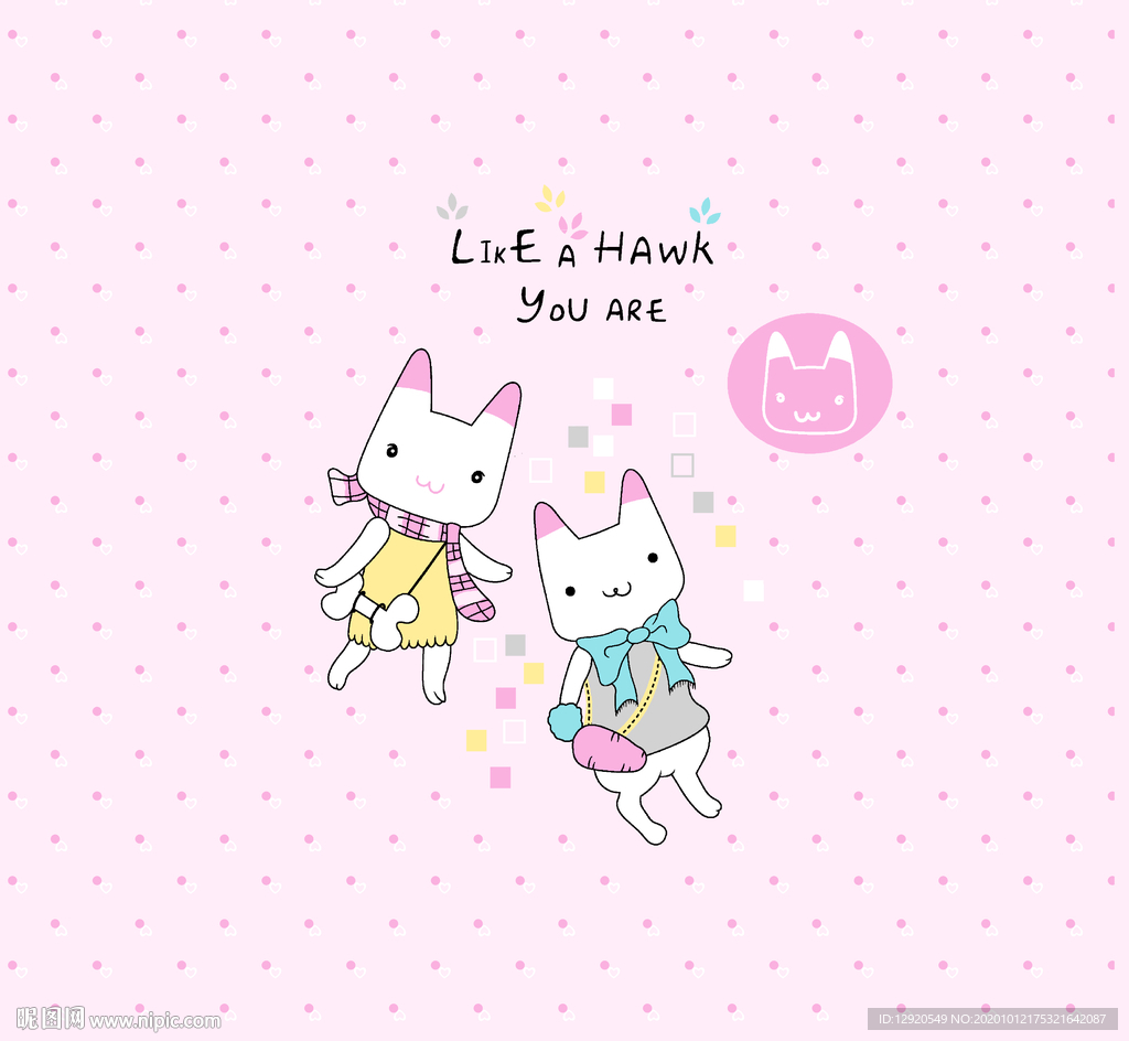 裁片可爱卡通定位兔子