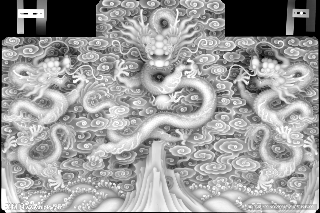 龙灰度图