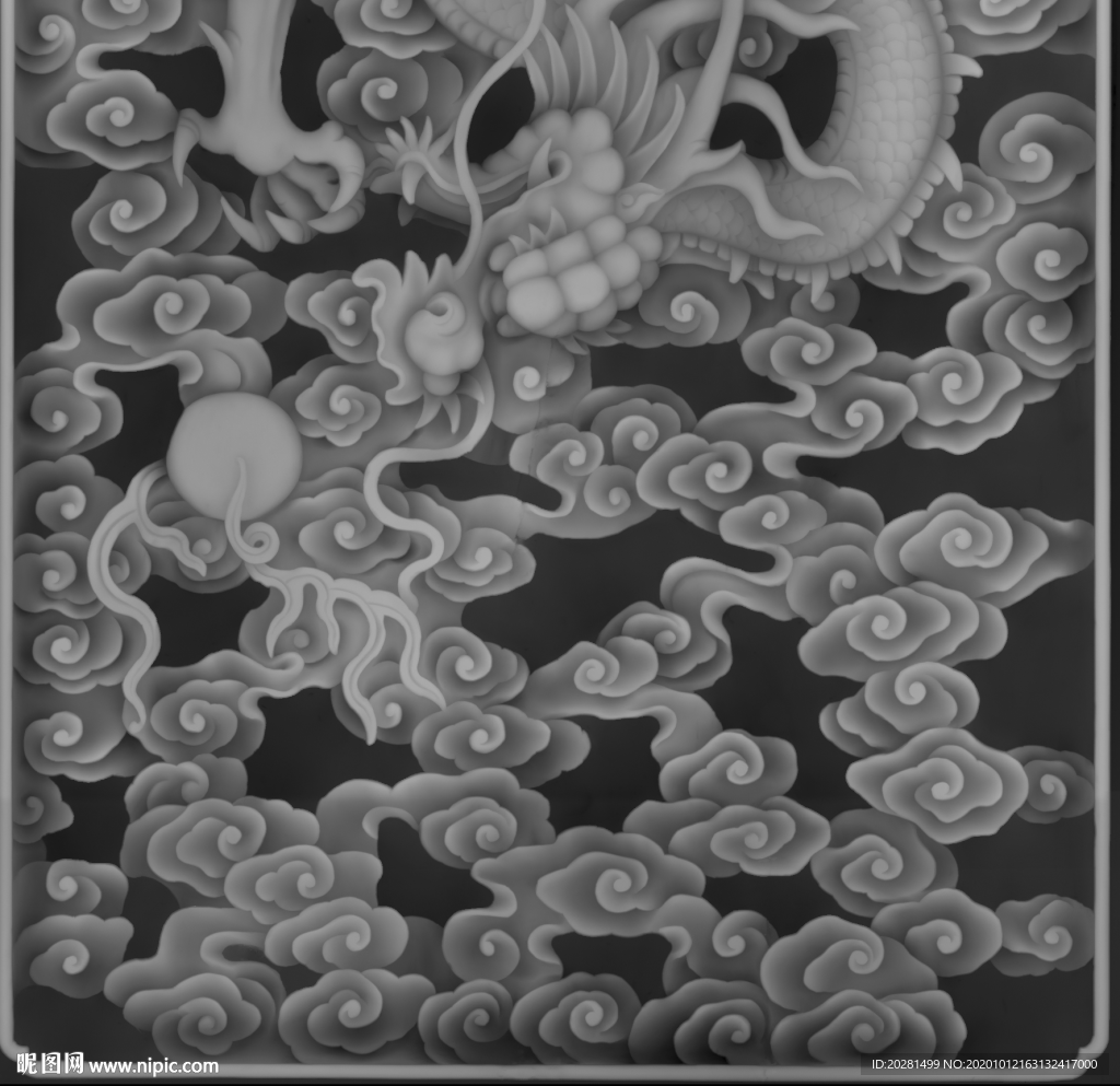 龙灰度图