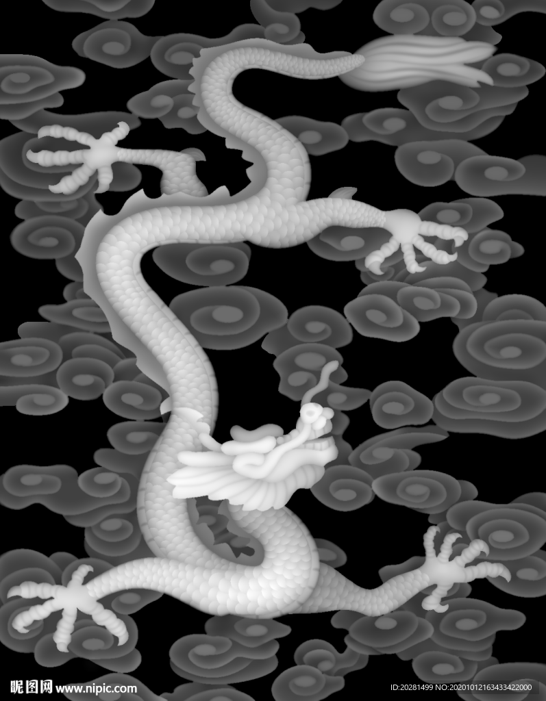 龙灰度图