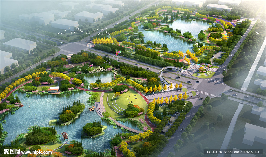 城市生态公园规划效果图