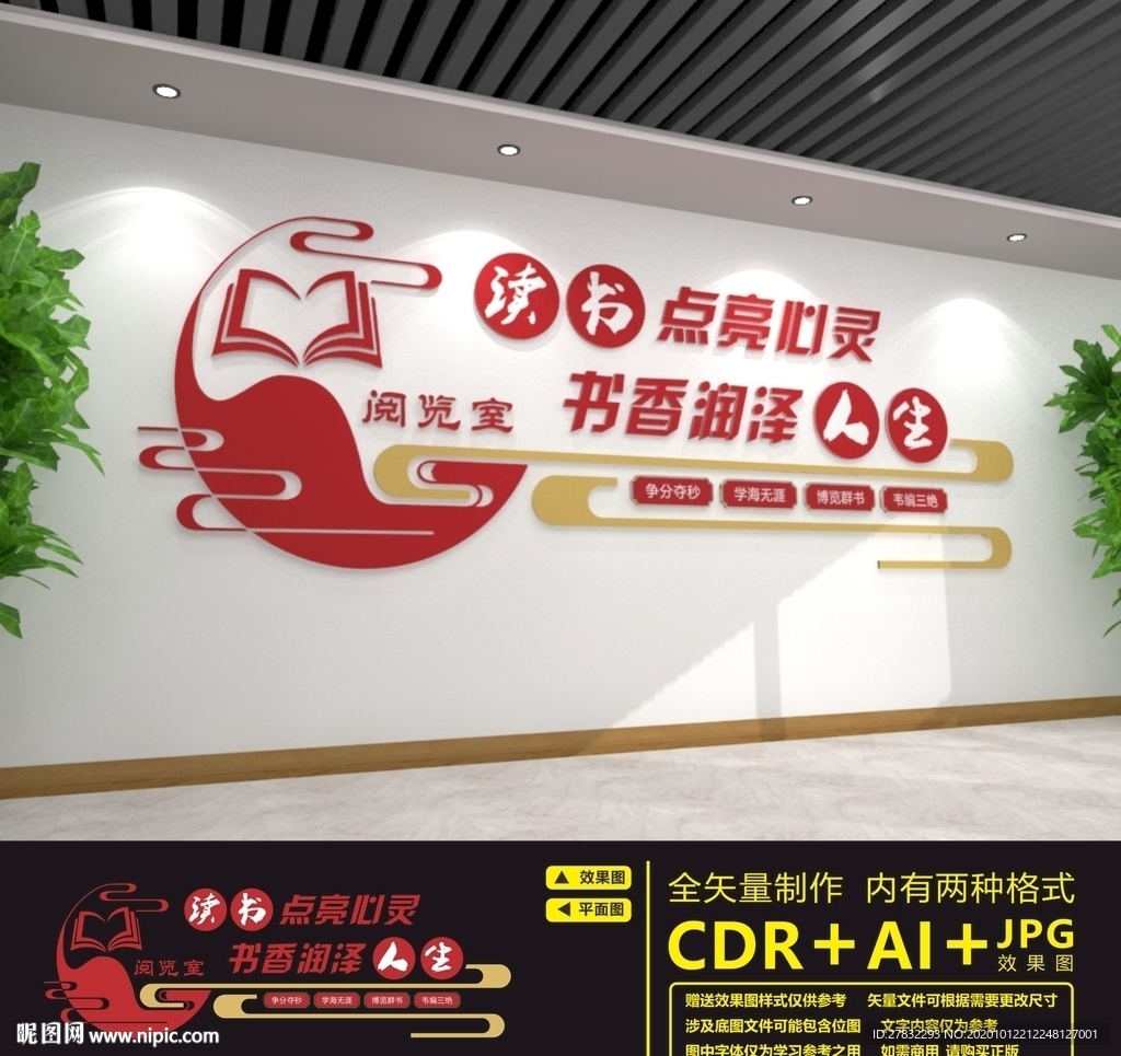 阅览室文化墙